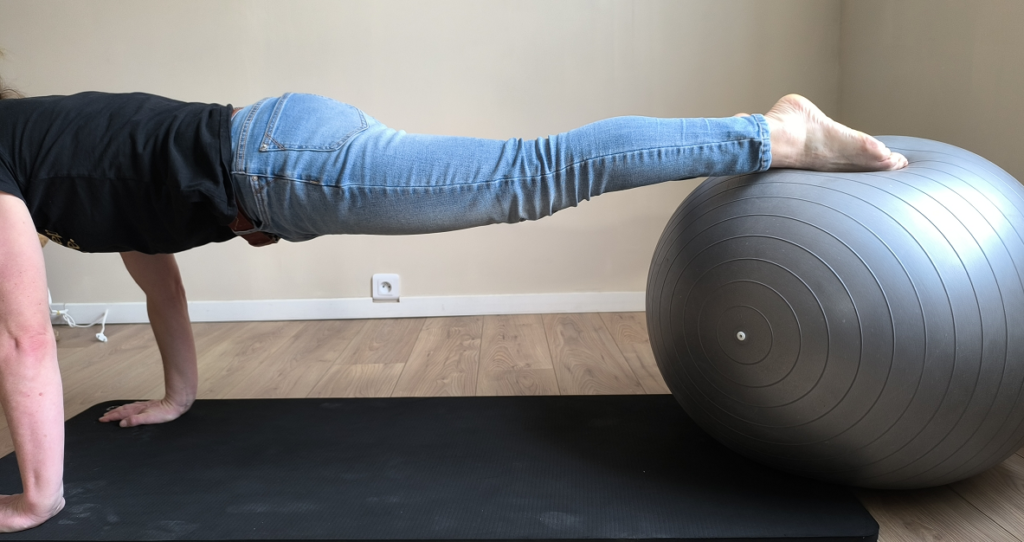 gainage swissball 3